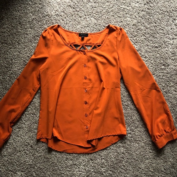 mine Tops - Orange Mine Blouse
